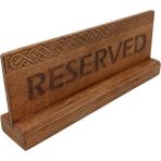 TUN'S WOODS 6 Adet Kayın Çift Dilli Ahşap Rezerv Tabelası Rezerve / Reserved