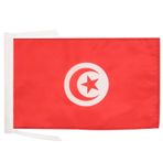 Tunus Bayrağı 18'' x 12'' kordonlar - Tunus KÜÇÜK bayrakları 30 x 45 cm - Afiş 18x12 inç - AZ FLAG