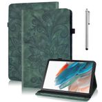 TUOLISG Samsung Galaxy Tab A 9.7 inç T550N / T555N için kılıf, birinci sınıf poliüretan deri çok açılı folyo koruyucu kılıf belge yuvaları tablet kılıfı Galaxy Tab T550N için -yeşil