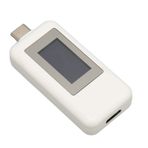 TUORE USB Akım Ölçer, Tak Ve Çalıştır USB Voltaj Test Cihazı Dijital LCD Ekran 4-30V 0-5.1A Güç Bankası Için Laptop Için Telefon Için (Beyaz)
