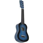 Tuoservo Masif Ahşap 53,3 cm 6 İpli Akustik Gitar Müzik Enstrümanı Çocuklar Yeni Başlayanlar Öğrenciler için Noel Doğum Günü Hediyesi (Mavi)