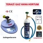 Tüp Terazili Gaz Destek Ünitesi Terazi+Gaz+Vana+Hortum Seti