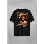 Tupac 2Pac Shakur Rap Music West Coast 90S Rap Sırt Ön Baskılı Oversize Tişört Unisex T-Shirt