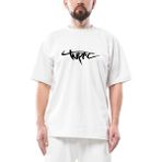Tupac Logo 2 Oversize Beyaz Tişört - XL