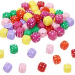 Tupalizy 8 mm Akrilik Zar Boncukları Mini 6 Taraflı Zar Tılsımları Bilezikler Takı Yapımı Anahtarlık Kolye Küpe Kendin Yap Dize El Sanatları Masa Oyunları Sınıf Aile Parti Hediyeleri, 200 ADET