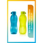 Tupperware 750 ml Eco Şişe Suluk 2'li Set Deniz Mavisi ve Limon Renkli Sızdırmaz Tasarım