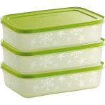 Tupperware Alaska 3x1 lt Yeşil Yatay Saklama Kabı