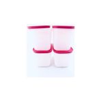 Tupperware Alaska 4x1.1 lt Pembe Saklama Kabı