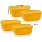 Tupperware Alaska 4x450 ml Turuncu Buzluk Saklama Kabı