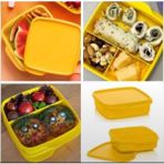 Tupperware Bölmeli Beslenme Kabı 550 ml Sarı
