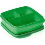 Tupperware Bölmeli Beslenme Kutusu Kare 550ML Doğa - 550 ml - Yeşil