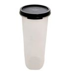 Tupperware Circular 890 ml siyah yumurta kabı yuvarlak kutu kuru saklama stoku dekorasyon geri sihirli kutu kahve pedleri için
