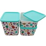 Tupperware Cubix Seti (3) 1,8 Litre+1,0 LITRE+650 ml Yazlık Kabuk Saklama Teneke Kahve Tenekesi - 1 Adet
