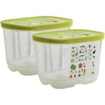 Tupperware Dikey Buzdolabı Saklama Kabı 2 x 1.8 Lt Modüler Yapı ile Tazelik Koruma
