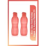 Tupperware Eco 2x1 lt Karpuz Pembe Kolay Kapak Şişe Suluk
