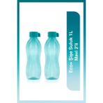 Tupperware Eco+ İçecek Termosu 1 L Mavi Plastik 2'li Set Ergonomik Tasarım