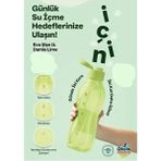 Tupperware Eco Şişe Suluk 1 Litre Damla Lime Plastik Materyal ile Hafif ve Taşınabilir - Sarı