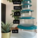Tupperware Kristal 5 Li Set. - 5 Adet