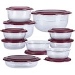 Tupperware Kristal Bordo Set