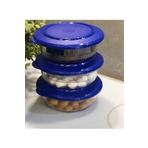 Tupperware Kristal Kase 3lü Mavi Kapak