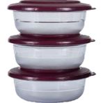 Tupperware Kristal Kase 3lü Mor Kapak