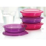 Tupperware Kristalin Kase Mor Pembe Saklama Kap