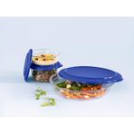 Tupperware Kristalin Kase Ve Servis Tabağı Set Gece Mavisi 1.3L -450 ML-275 ML Gece Mavisi