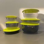 Tupperware Kristalin Serisi Sarı Saklama Kabı Büyük Set
