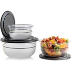 Tupperware Kristalin Servis 3'lü Set Siyah 1,1 x 2,1 x 3,5 Lt.
