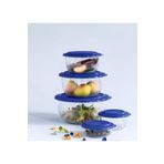 Tupperware Kristalin Servis Ve Saklama Kabı 5 Li Set Gece Mavisi