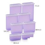 Tupperware Lila 8'li Oval Saklama Kabı