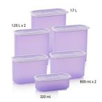 Tupperware Lila Oval Saklama Kabı Set 6li ESC