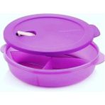 Tupperware Mikro Tabak 3 Bölmeli Mor Saklama Kabı
