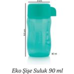 Tupperware Mini Eko Şişe 90 Ml Turkuaz İlaç Kuruyemiş Şişesi
