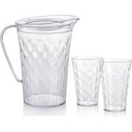 Tupperware Pırlanta Sürahi Bardak Set Şeffaf Sürahi 2 Lt 2 X Bardak