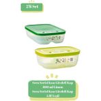 Tupperware Sera Serisi Kısa Gövdeli Kap 800 ml Limon-Sera Serisi Kısa Gövdeli Kap 1.8l Yeşil 2'li Set