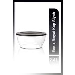 Tupperware Siyah Eco+ Royal 2400 ml Kap