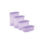 Tupperware Su Oval 4'lü Mor Kuru Gıda Saklama Kabı