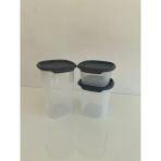 Tupperware Tek Dokunuş Kare 3lü Kuru Gıda Saklama Kabı 1.25ML,810ML,370ML