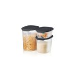 Tupperware Tek Dokunuş Oval 3’lü Kuru Gıda Saklama Kabı Cosmos