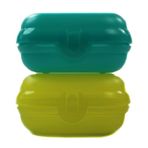 Tupperware to Go Mini-Twin açık turkuaz + sarı beden 1 beslenme kutusu