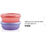 Tupperware Tupperware saklama ve Servis Saklama Kabı 2 Li Set 300 ml Esc - Mor - Kırmızı