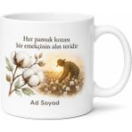Tupya Gift Dünya Pamuk Günü Emekçilere Özel Tasarım Porselen Kupa Bardak Hediye - Adet - Beyaz