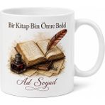 Tupya Gift Klasik Edebiyat Tüy Kalem Eski Kitap Kokusuna Aşık Okur Baskılı Kupa Bardak Hediye - Adet - Beyaz