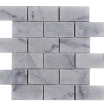 TUQCO Natural Stone Doğal Taş Duvar Paneli Carrara Mermer Mozaik Eskitme 5 x 10 Brick Fileli Backsplash, Yüzey Döşeme,