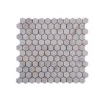 TUQCO Natural Stone Doğaltaş Duvar Paneli 1 Inch Hexagon Golden Mermer Mozaik Eskitme Fileli, Duvar Kaplama, Yüzey Döşeme