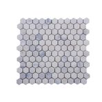 TUQCO Natural Stone Doğaltaş Fileli 1" Hexagon Carrara Eskitme Mermer Mozaik