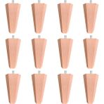Turan Ahşap Ahşap Mobilya, Gardırop, Tv Ünitesi Ayağı - 12 Adet - 8 cm