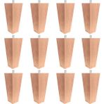 Turan Ahşap Ahşap Piramit Ayak - Baza Ayağı-Koltuk Ayağı - 12 Adet - 12 cm