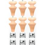 Turan Ahşap - Koltuk Ayağı - Sehpa Ayağı - Baza Ayağı- Mobilya Ayağı -Ahşap Ayak/ Uzunluk: 15 cm / Çap: 9 cm